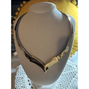 Napier Gold Tone V Shaped Necklace